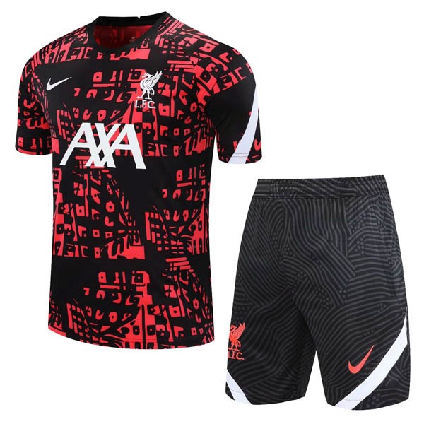 Trainingsshirt Liverpool Komplett Set 2020-21 Rote Schwarz Weiß